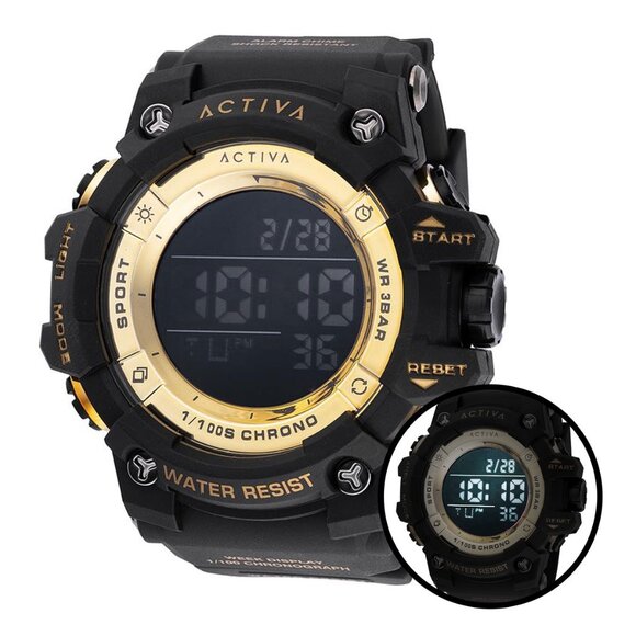 Activa Sync X Invicta Men's Digital Watch - 50mm. Black (ACW8046-003) - Picture 2 of 5